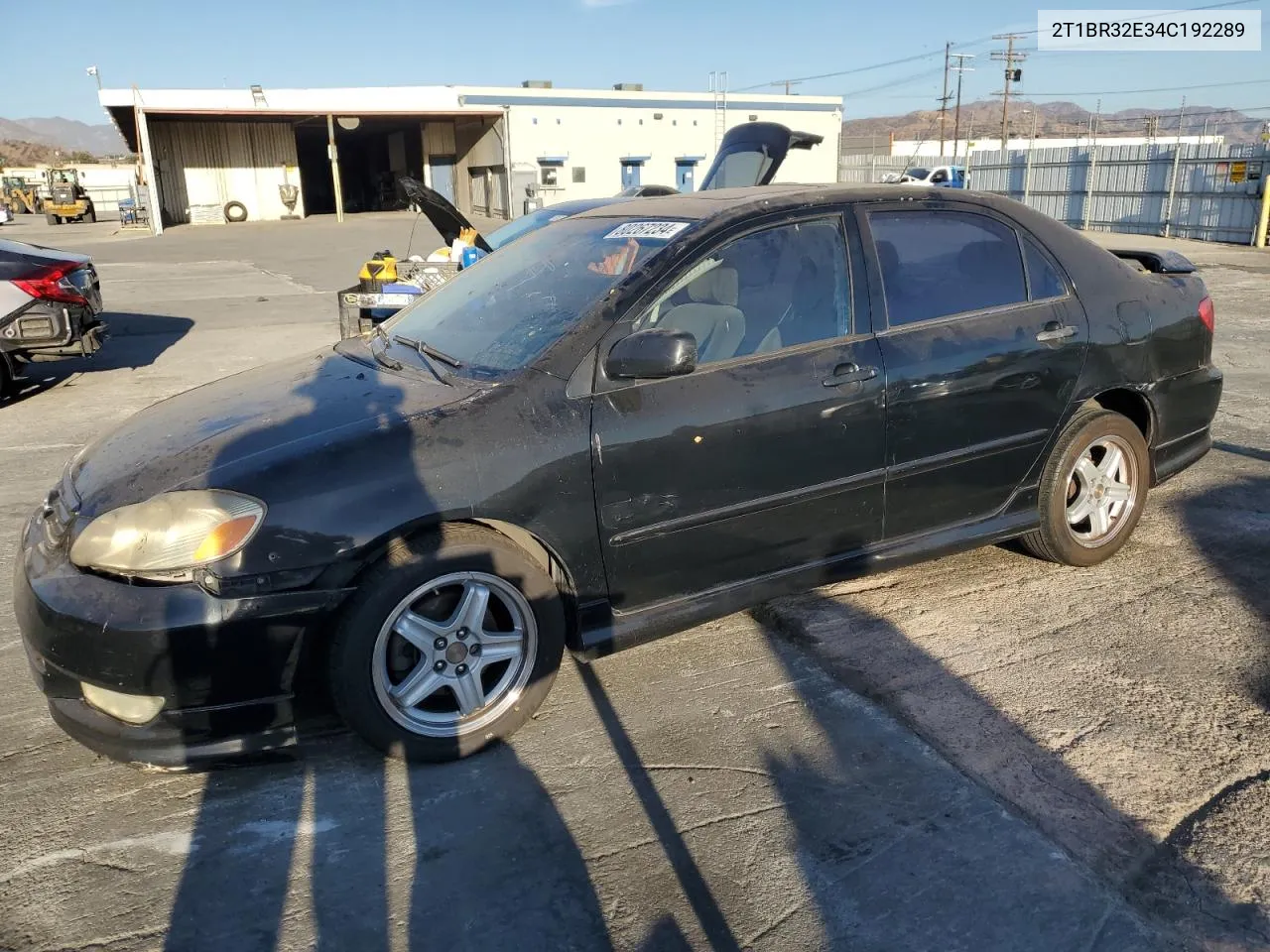 2004 Toyota Corolla Ce VIN: 2T1BR32E34C192289 Lot: 80267234