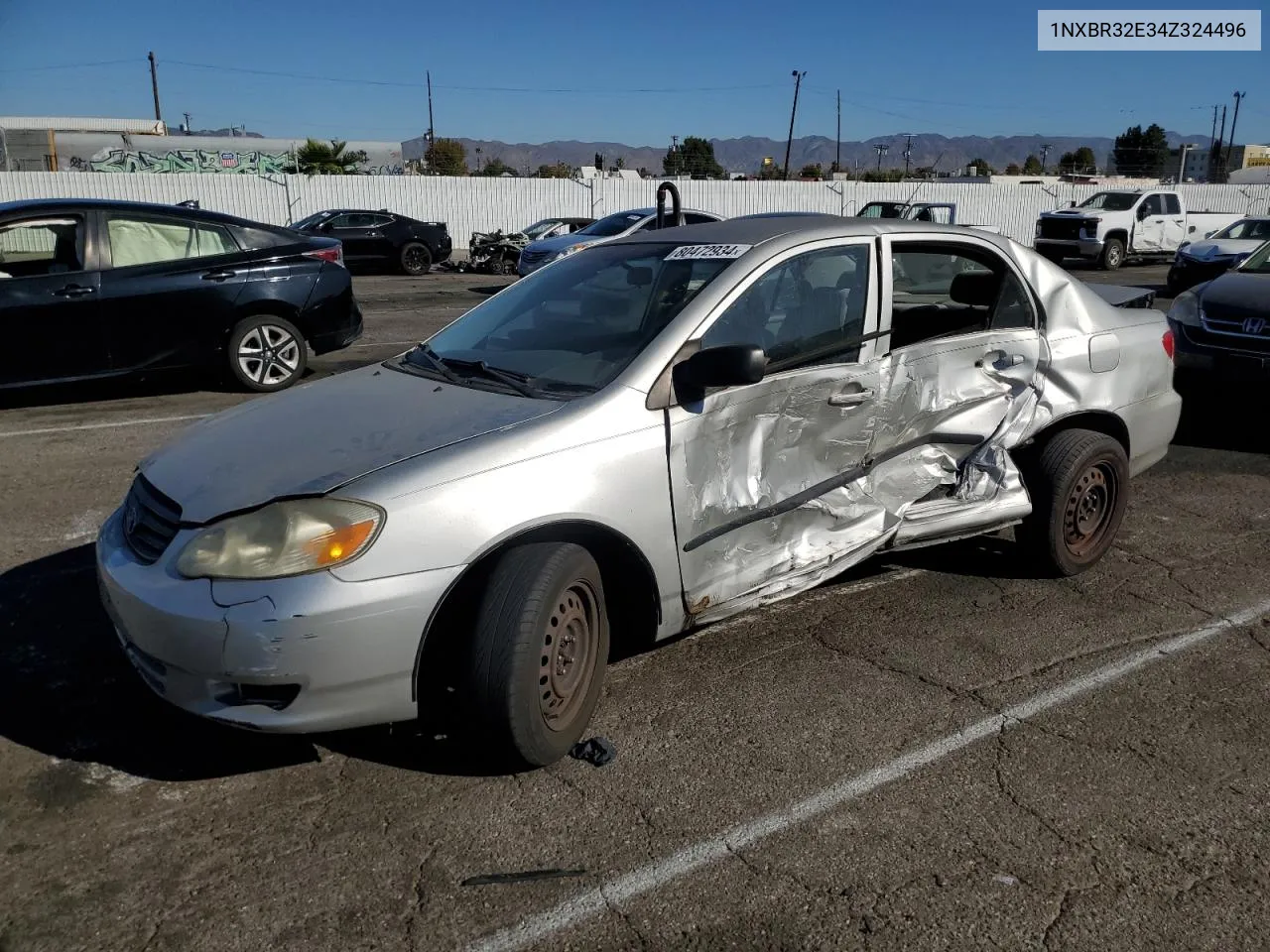 2004 Toyota Corolla Ce VIN: 1NXBR32E34Z324496 Lot: 80472934