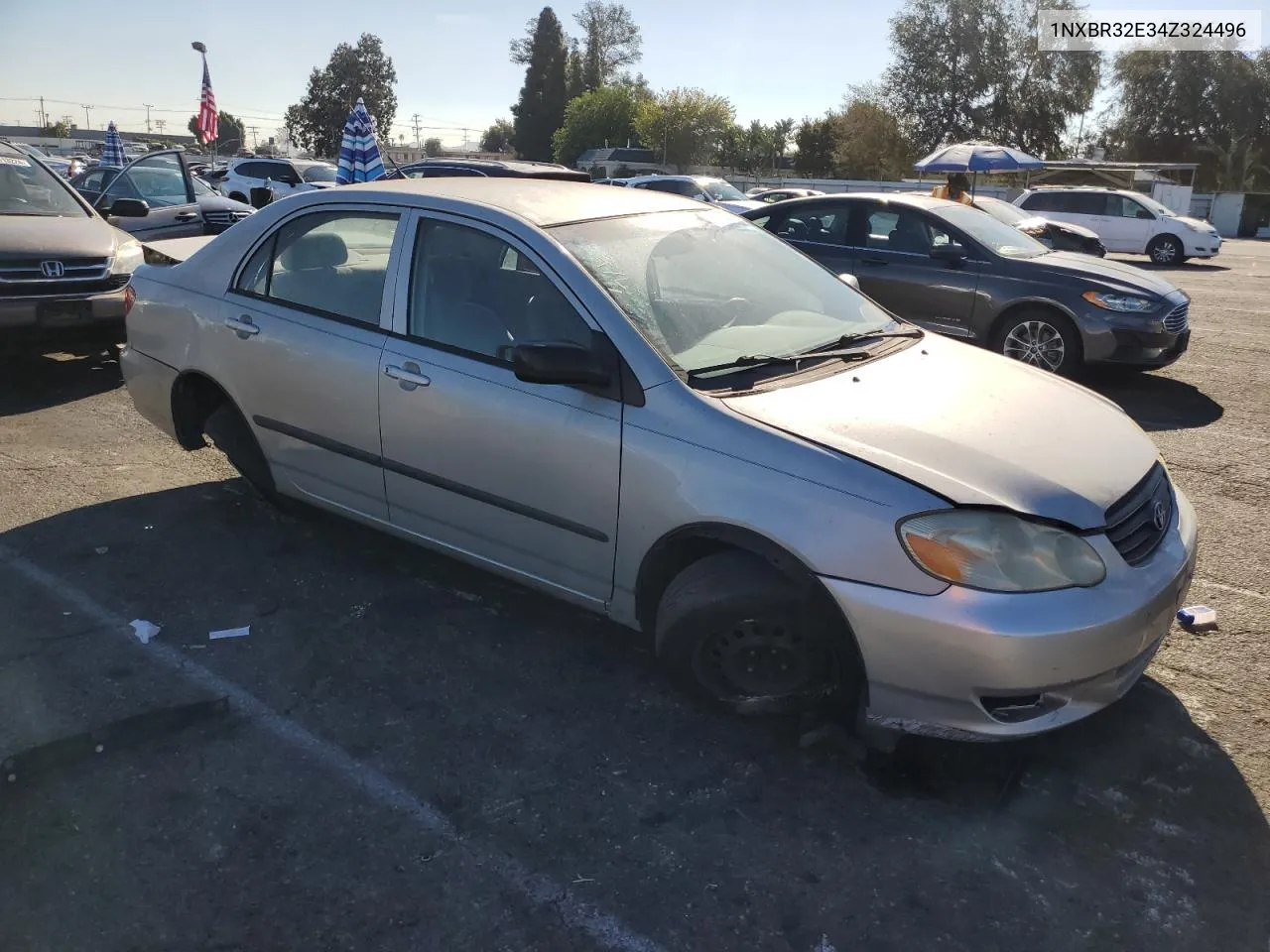 2004 Toyota Corolla Ce VIN: 1NXBR32E34Z324496 Lot: 80472934