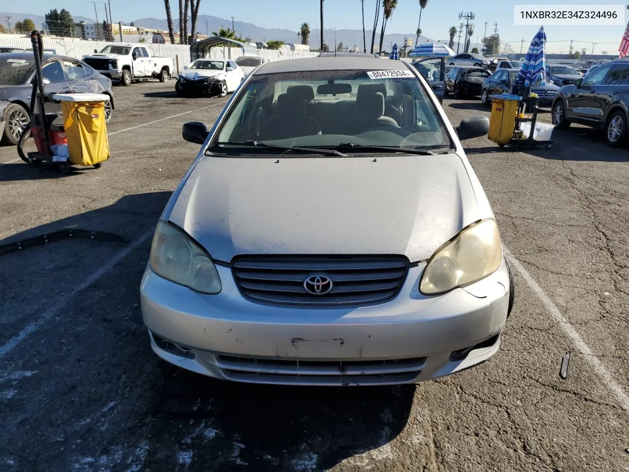 2004 Toyota Corolla Ce VIN: 1NXBR32E34Z324496 Lot: 80472934