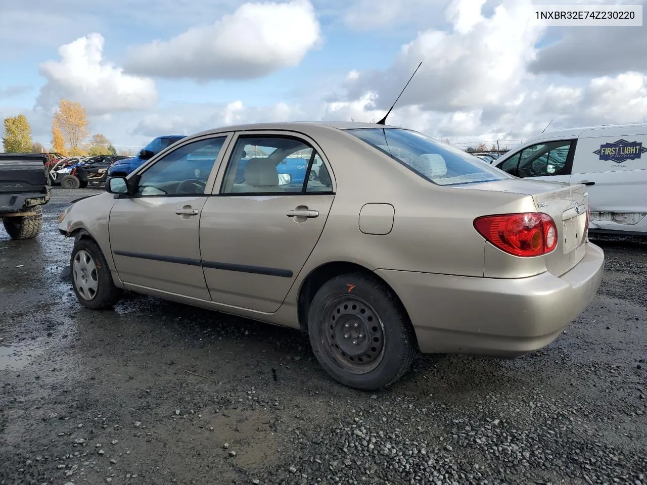 2004 Toyota Corolla Ce VIN: 1NXBR32E74Z230220 Lot: 80798584