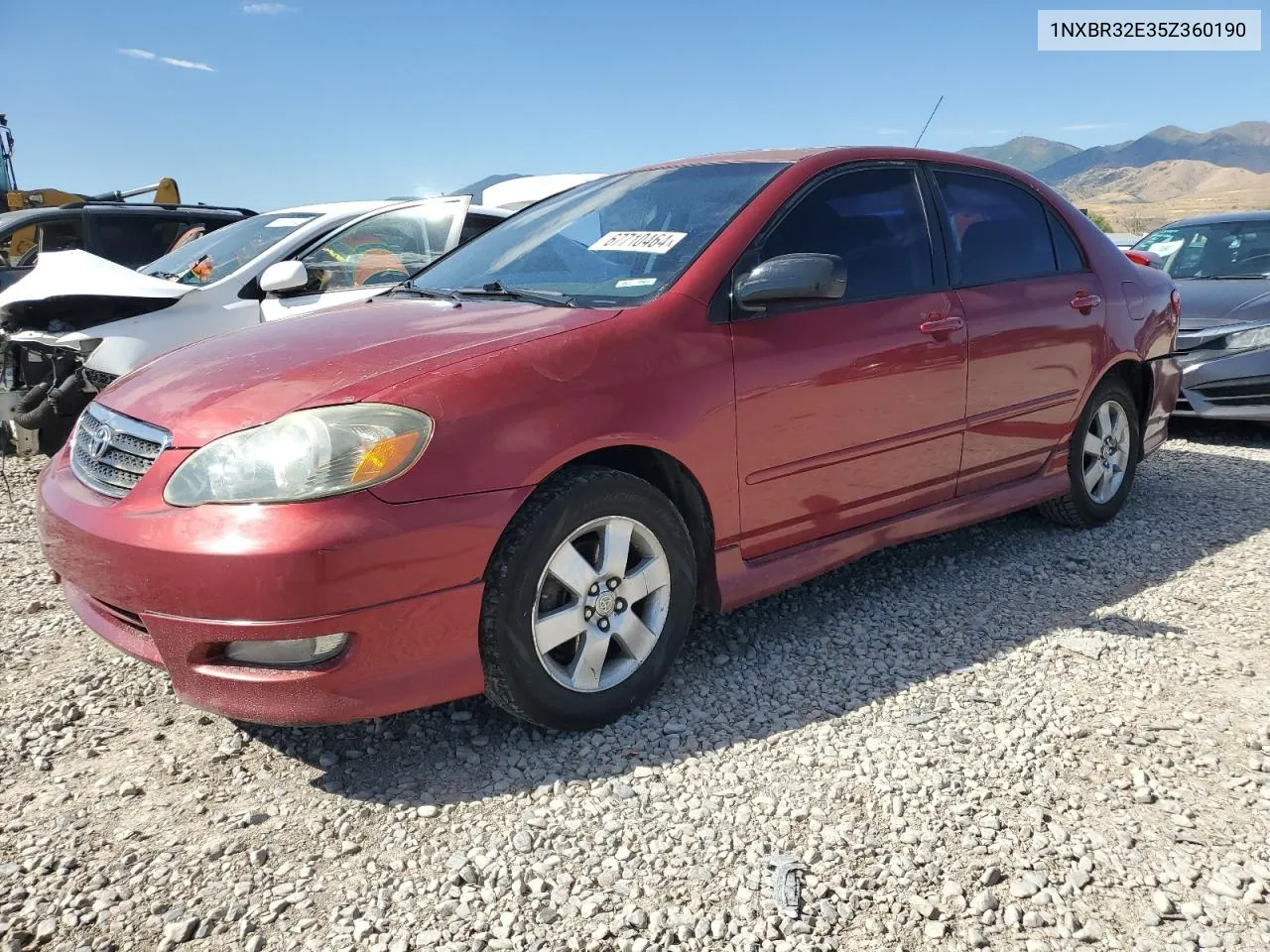 2005 Toyota Corolla Ce VIN: 1NXBR32E35Z360190 Lot: 67710464