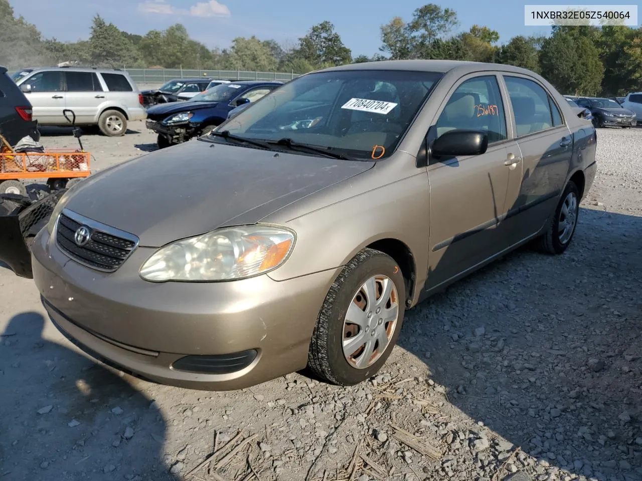 2005 Toyota Corolla Ce VIN: 1NXBR32E05Z540064 Lot: 70840704