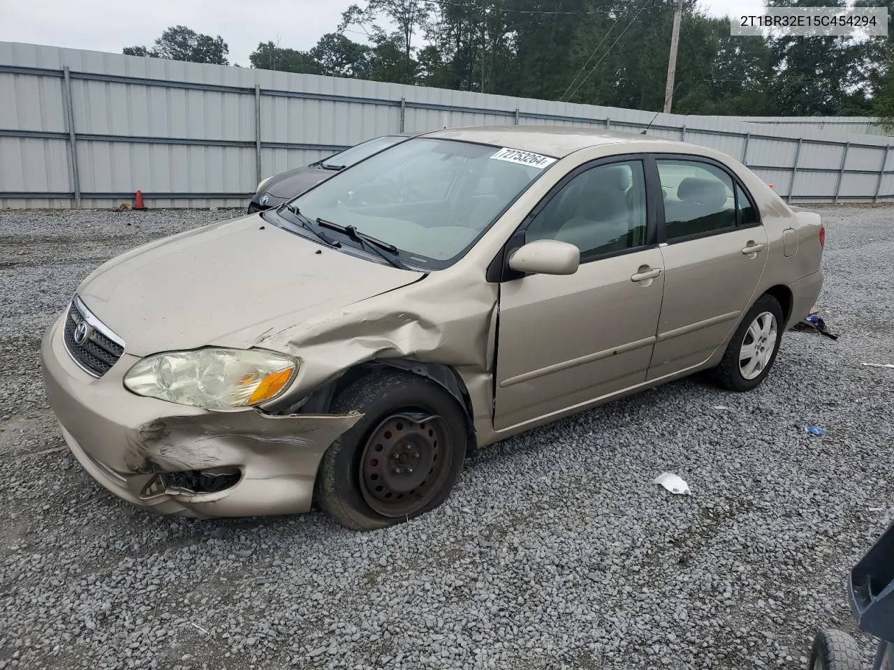 2005 Toyota Corolla Ce VIN: 2T1BR32E15C454294 Lot: 72753264