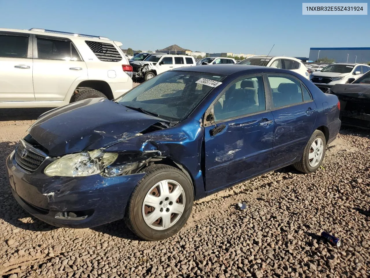 2005 Toyota Corolla Ce VIN: 1NXBR32E55Z431924 Lot: 73037744