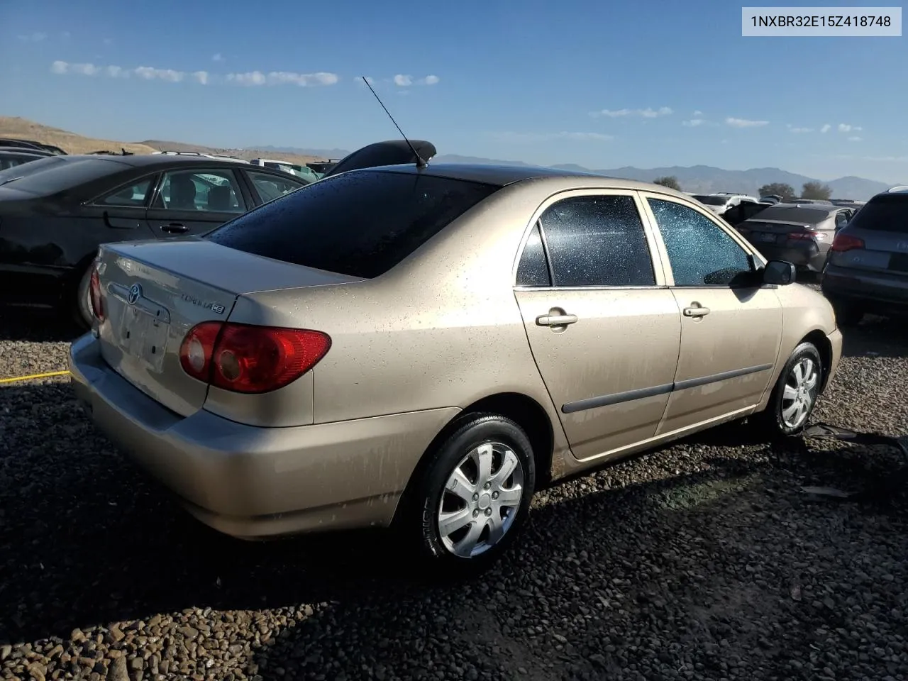 2005 Toyota Corolla Ce VIN: 1NXBR32E15Z418748 Lot: 74749514