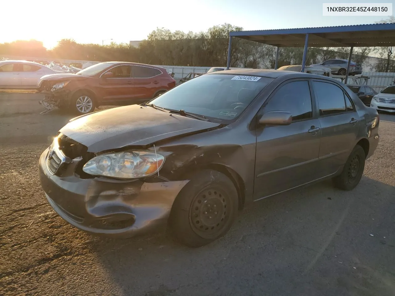 2005 Toyota Corolla Ce VIN: 1NXBR32E45Z448150 Lot: 75043824