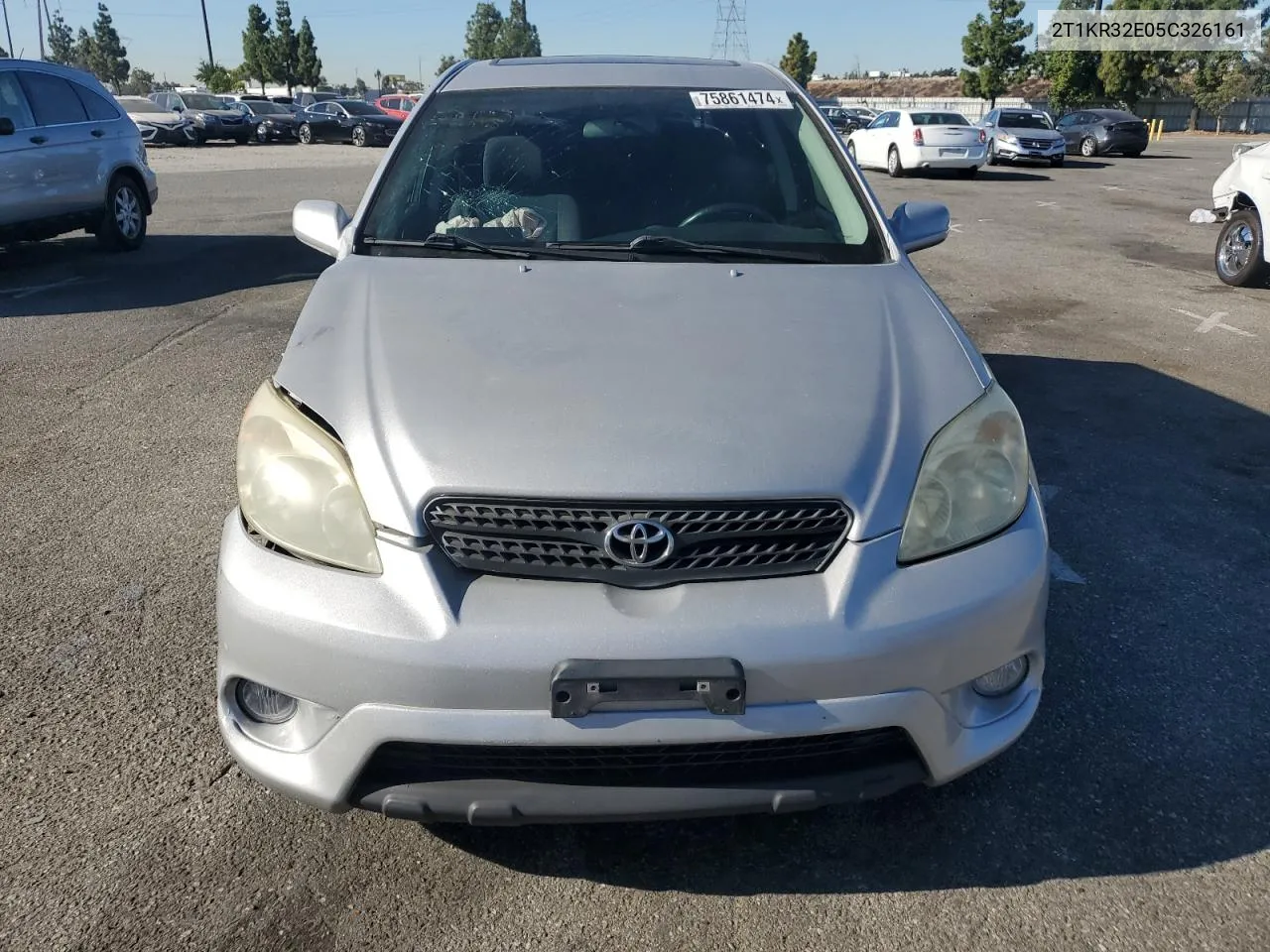 2005 Toyota Corolla Matrix Xr VIN: 2T1KR32E05C326161 Lot: 75861474