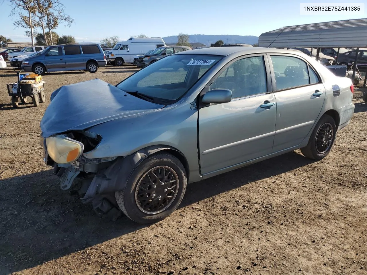 2005 Toyota Corolla Ce VIN: 1NXBR32E75Z441385 Lot: 76757064