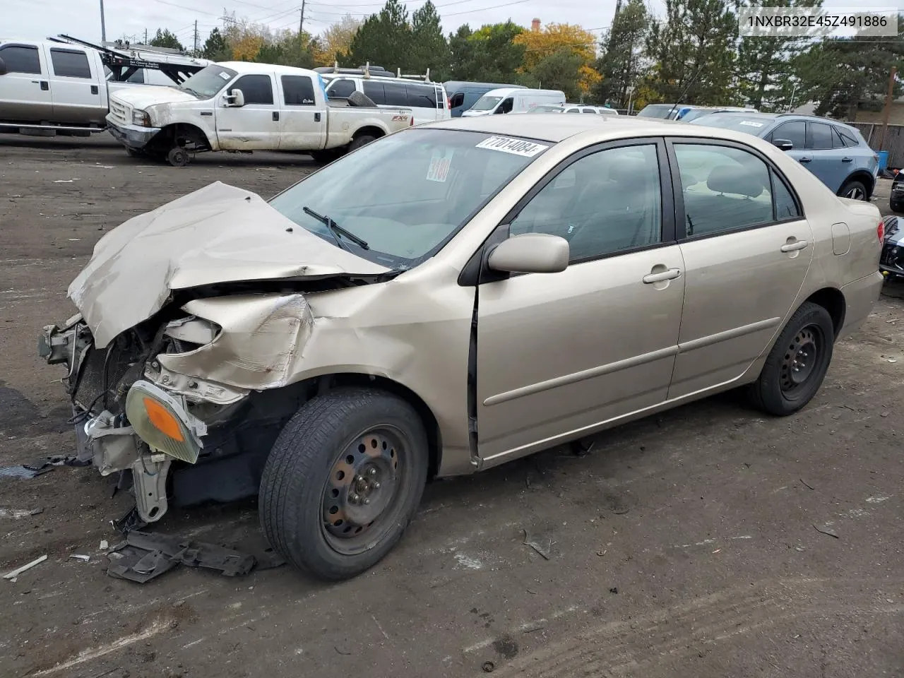 2005 Toyota Corolla Ce VIN: 1NXBR32E45Z491886 Lot: 77014084