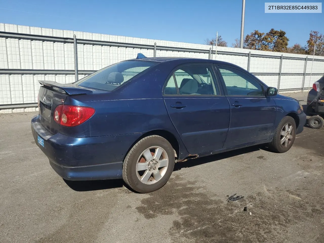 2005 Toyota Corolla Ce VIN: 2T1BR32E85C449383 Lot: 77871124