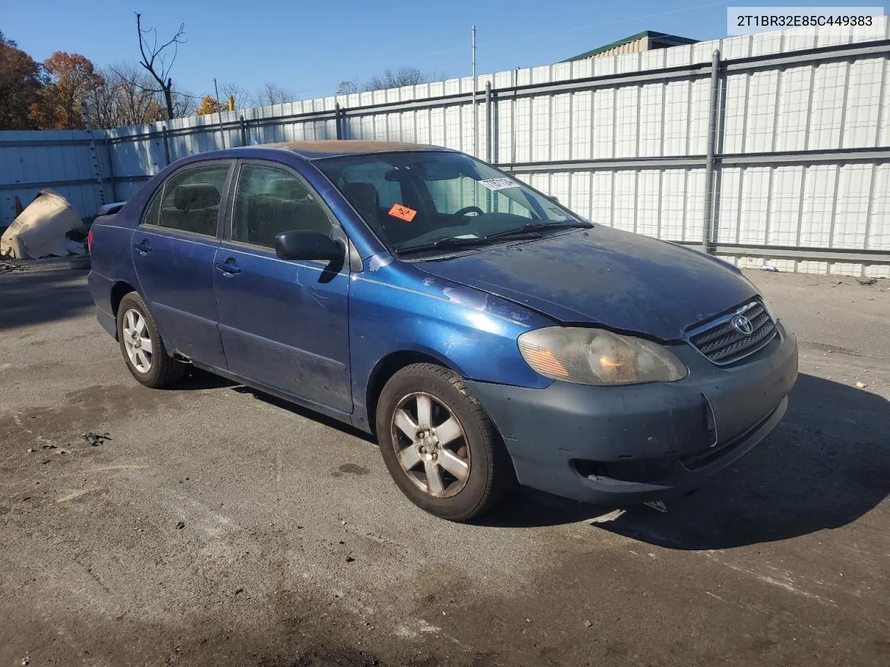 2005 Toyota Corolla Ce VIN: 2T1BR32E85C449383 Lot: 77871124