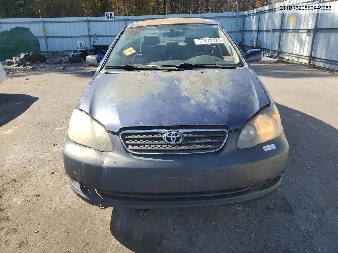 2005 Toyota Corolla Ce VIN: 2T1BR32E85C449383 Lot: 77871124