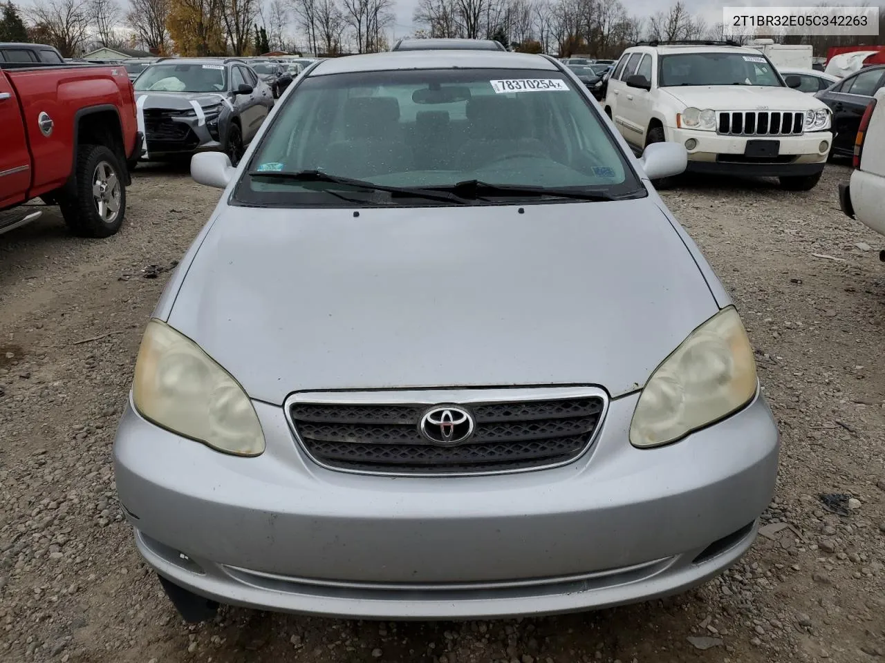 2005 Toyota Corolla Ce VIN: 2T1BR32E05C342263 Lot: 78370254