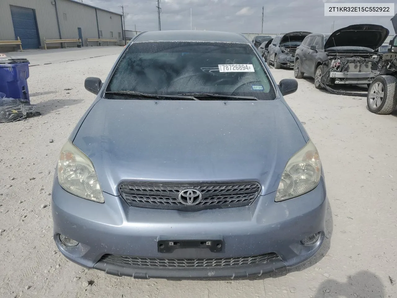 2005 Toyota Corolla Matrix Xr VIN: 2T1KR32E15C552922 Lot: 78726894