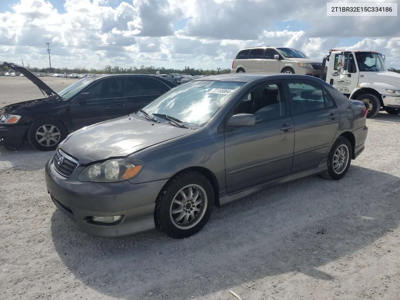 2005 Toyota Corolla Ce VIN: 2T1BR32E15C334186 Lot: 80195064