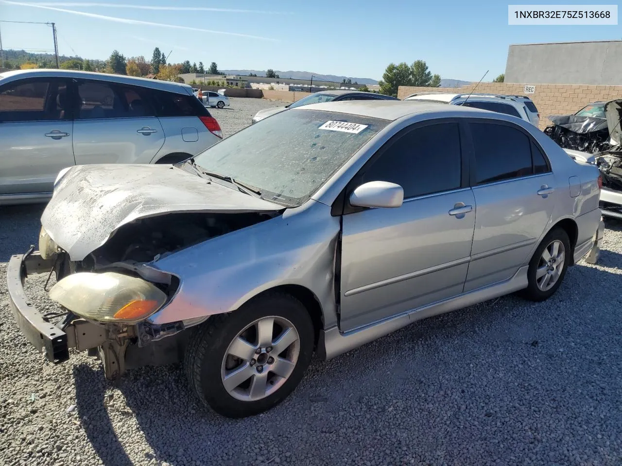 2005 Toyota Corolla Ce VIN: 1NXBR32E75Z513668 Lot: 80744404