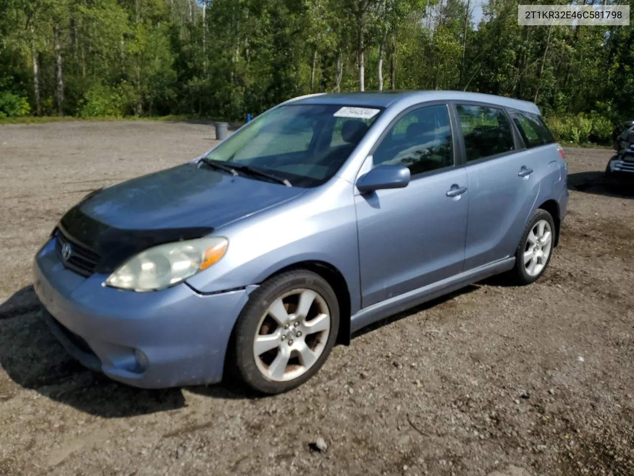 2006 Toyota Corolla Matrix Xr VIN: 2T1KR32E46C581798 Lot: 67944534