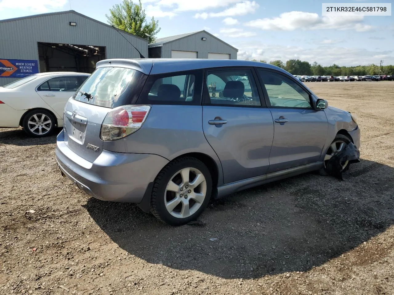 2006 Toyota Corolla Matrix Xr VIN: 2T1KR32E46C581798 Lot: 67944534