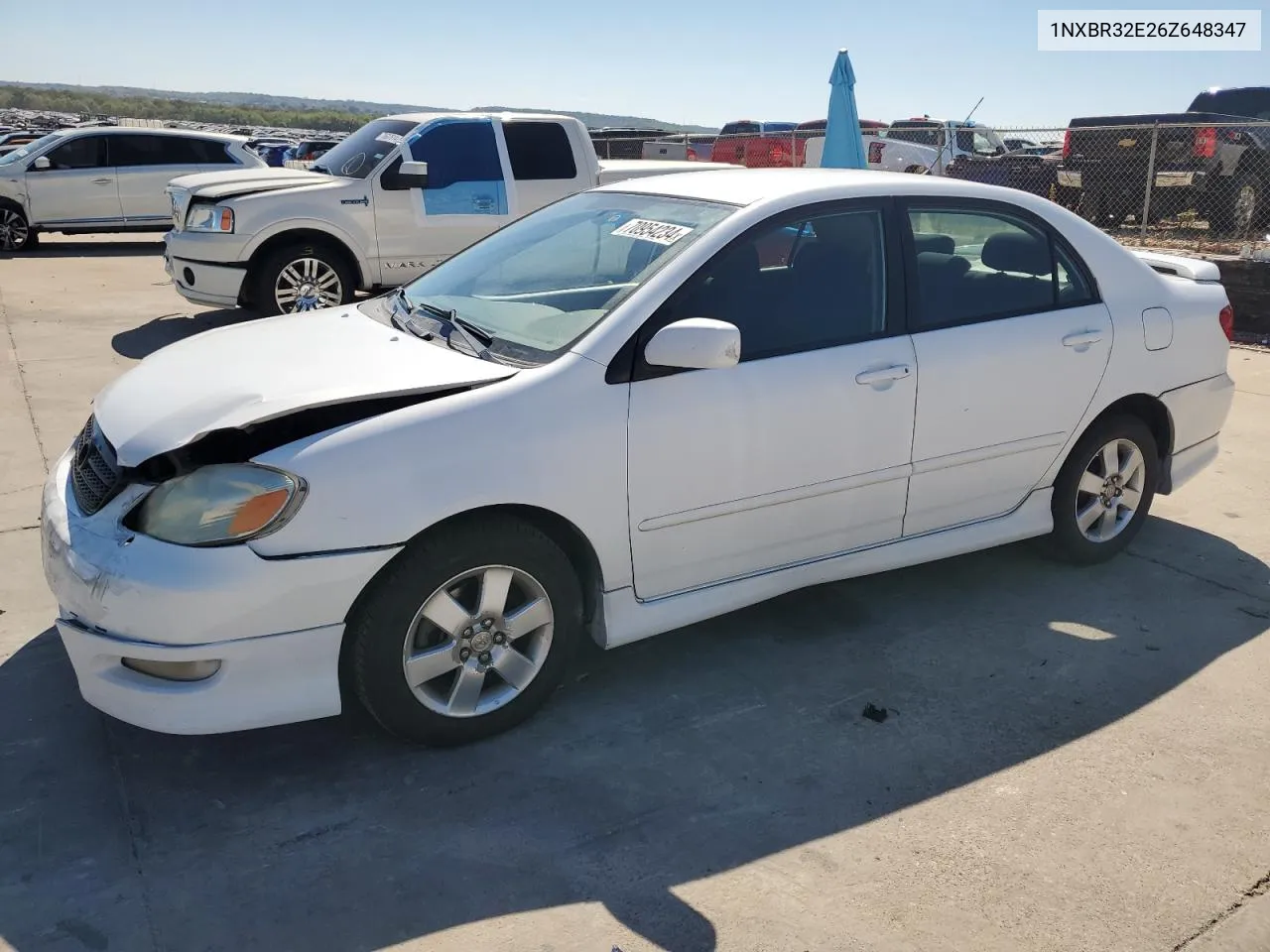 2006 Toyota Corolla Ce VIN: 1NXBR32E26Z648347 Lot: 70954234