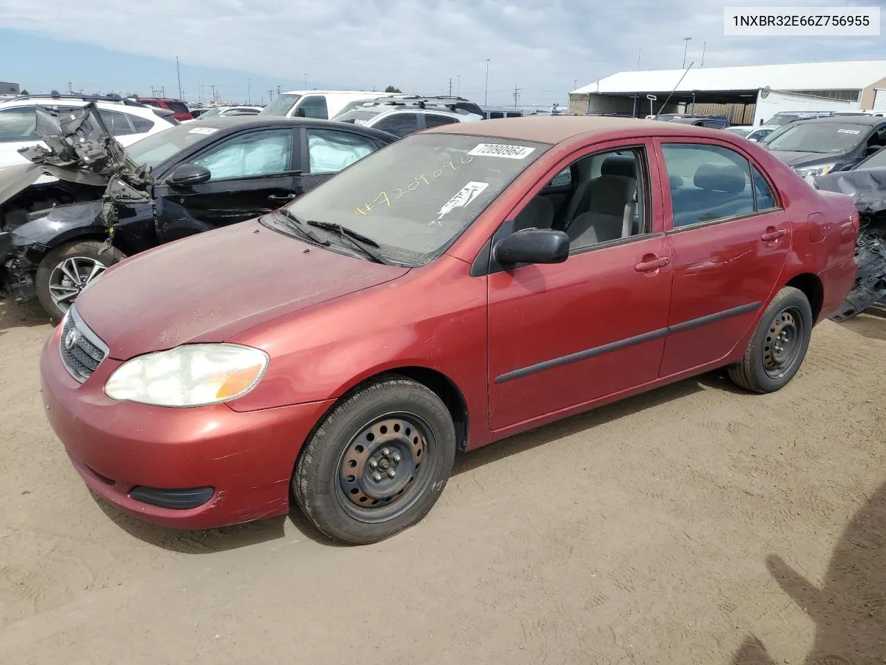 2006 Toyota Corolla Ce VIN: 1NXBR32E66Z756955 Lot: 72090964