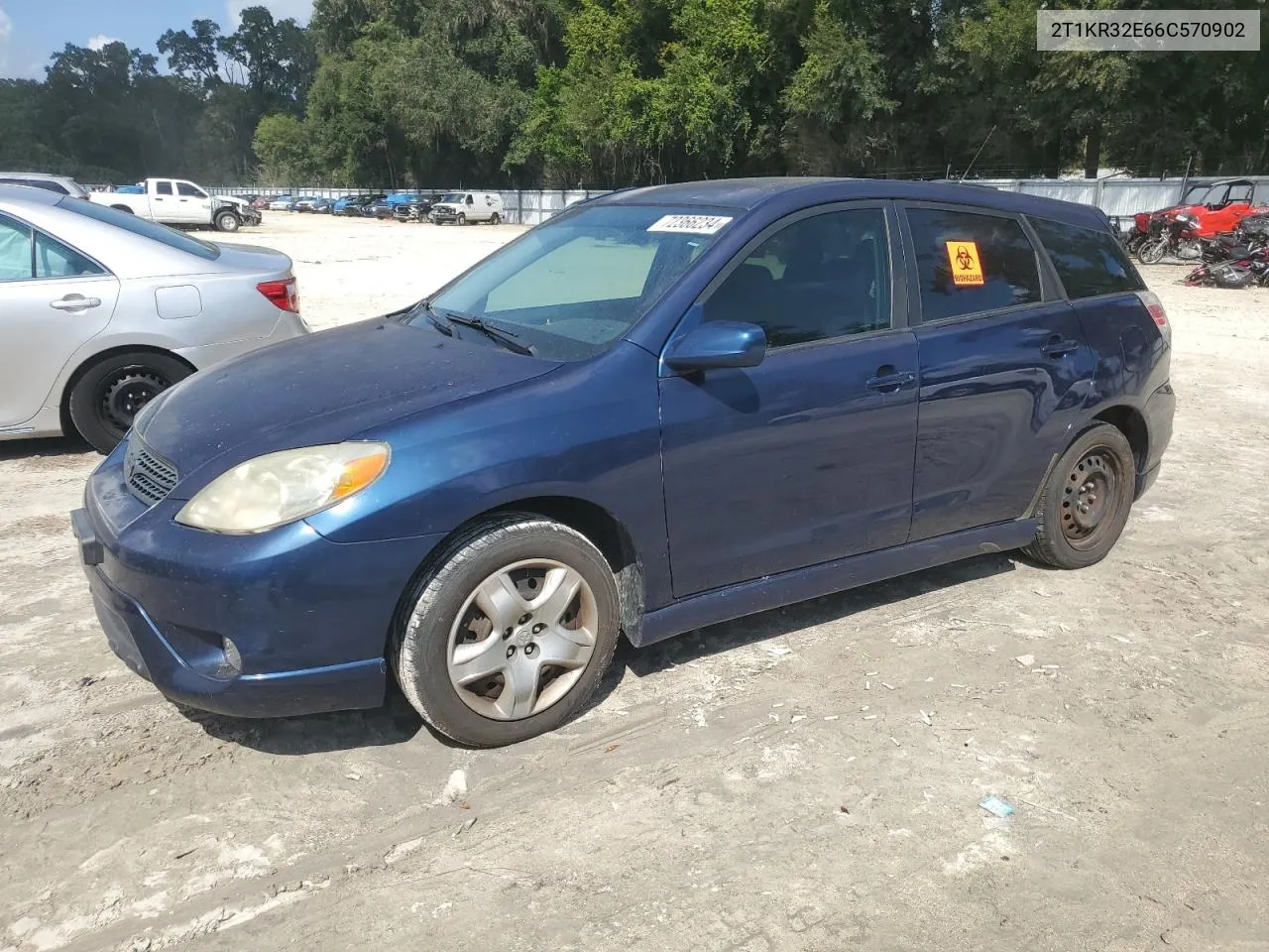 2006 Toyota Corolla Matrix Xr VIN: 2T1KR32E66C570902 Lot: 72366234