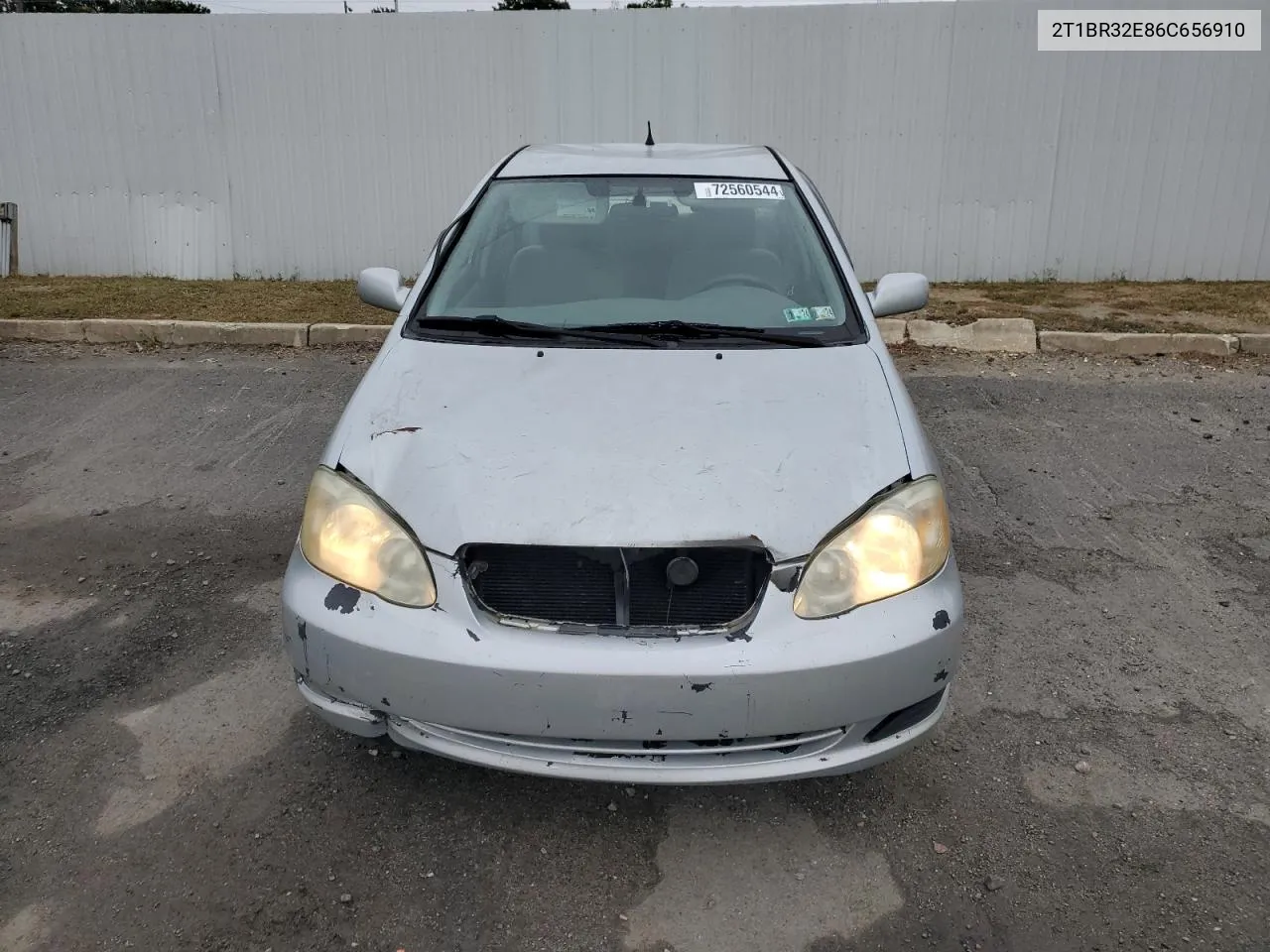 2006 Toyota Corolla Ce VIN: 2T1BR32E86C656910 Lot: 72560544