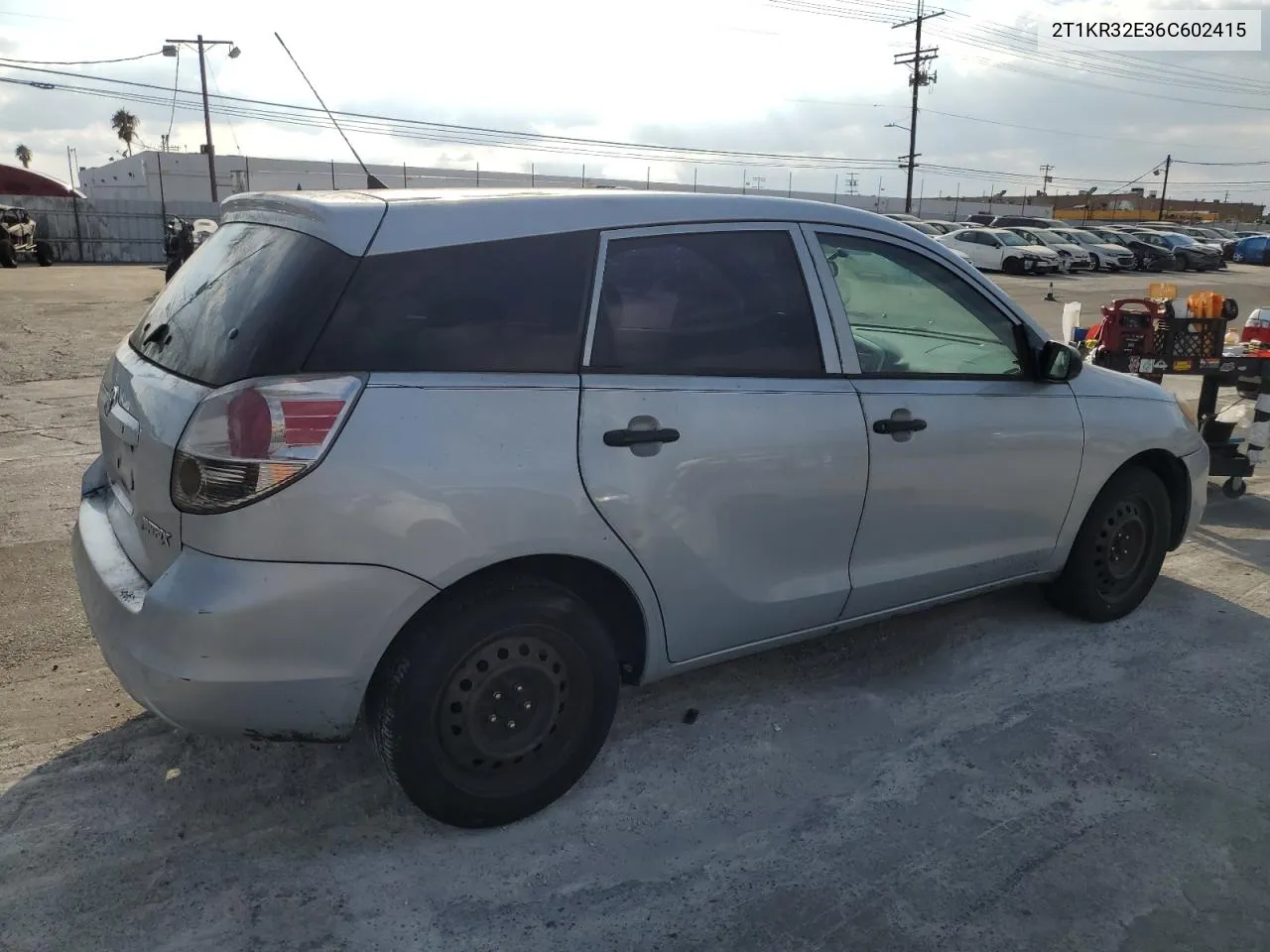 2006 Toyota Corolla Matrix Xr VIN: 2T1KR32E36C602415 Lot: 72630324