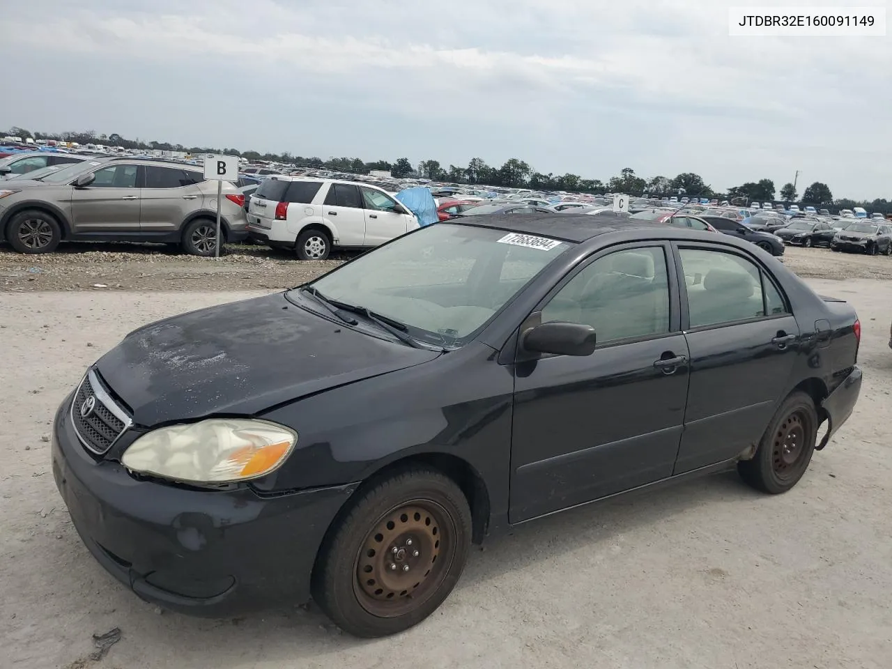 2006 Toyota Corolla Ce VIN: JTDBR32E160091149 Lot: 72683694