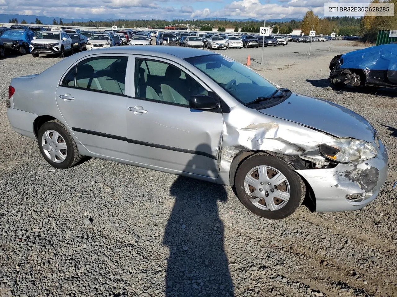 2006 Toyota Corolla Ce VIN: 2T1BR32E36C628285 Lot: 72975404