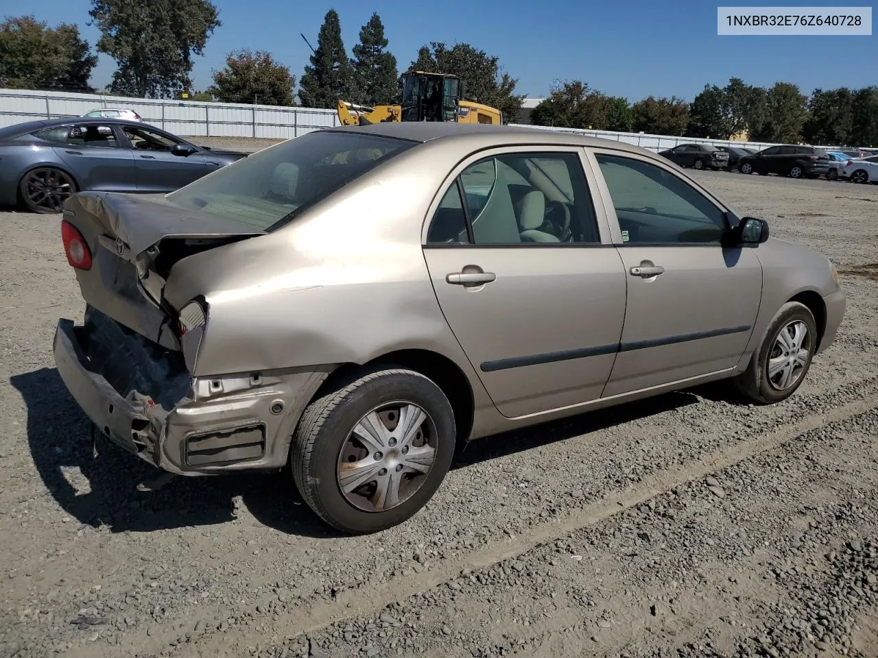 2006 Toyota Corolla Ce VIN: 1NXBR32E76Z640728 Lot: 73528344