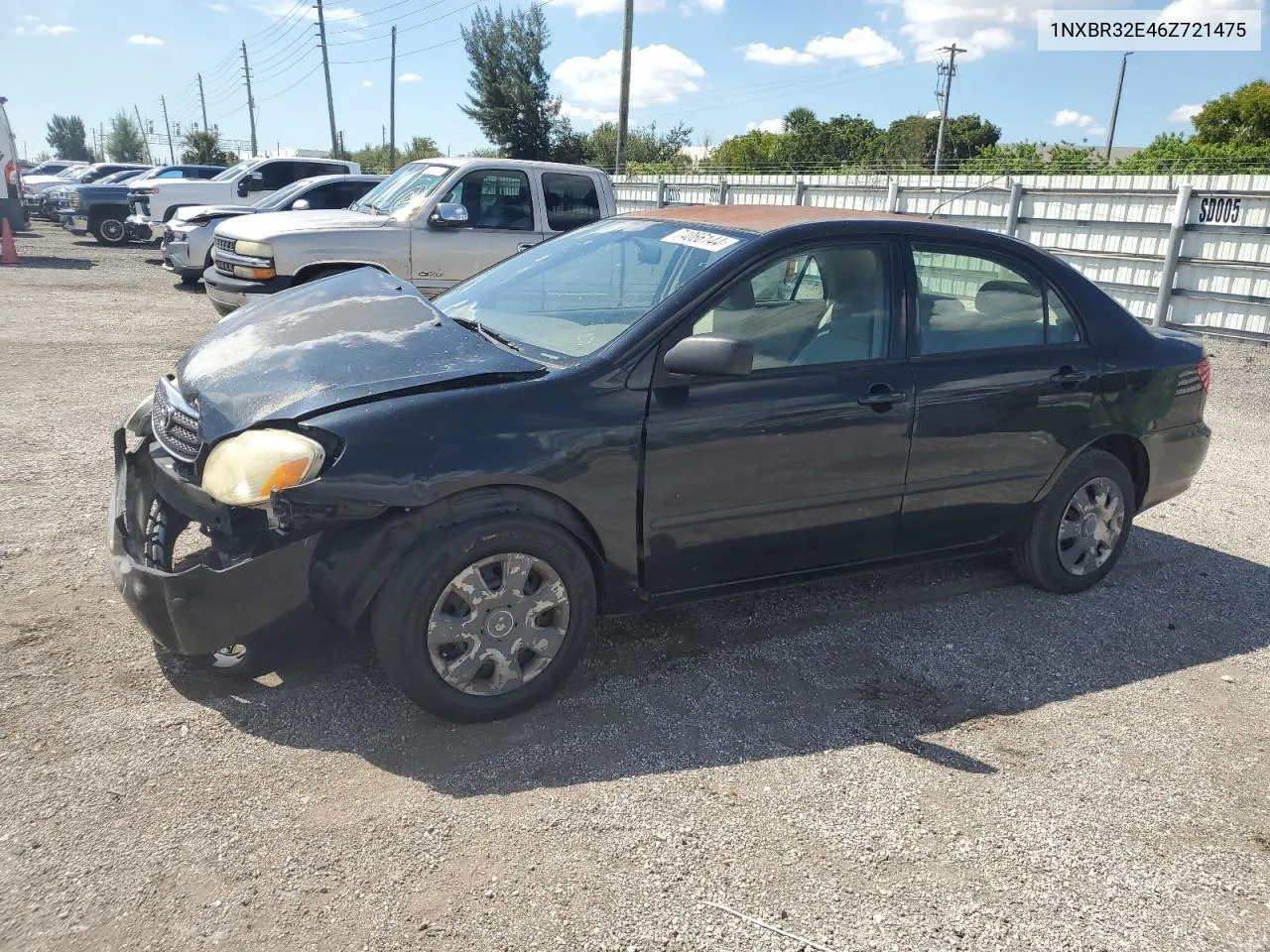 1NXBR32E46Z721475 2006 Toyota Corolla Ce