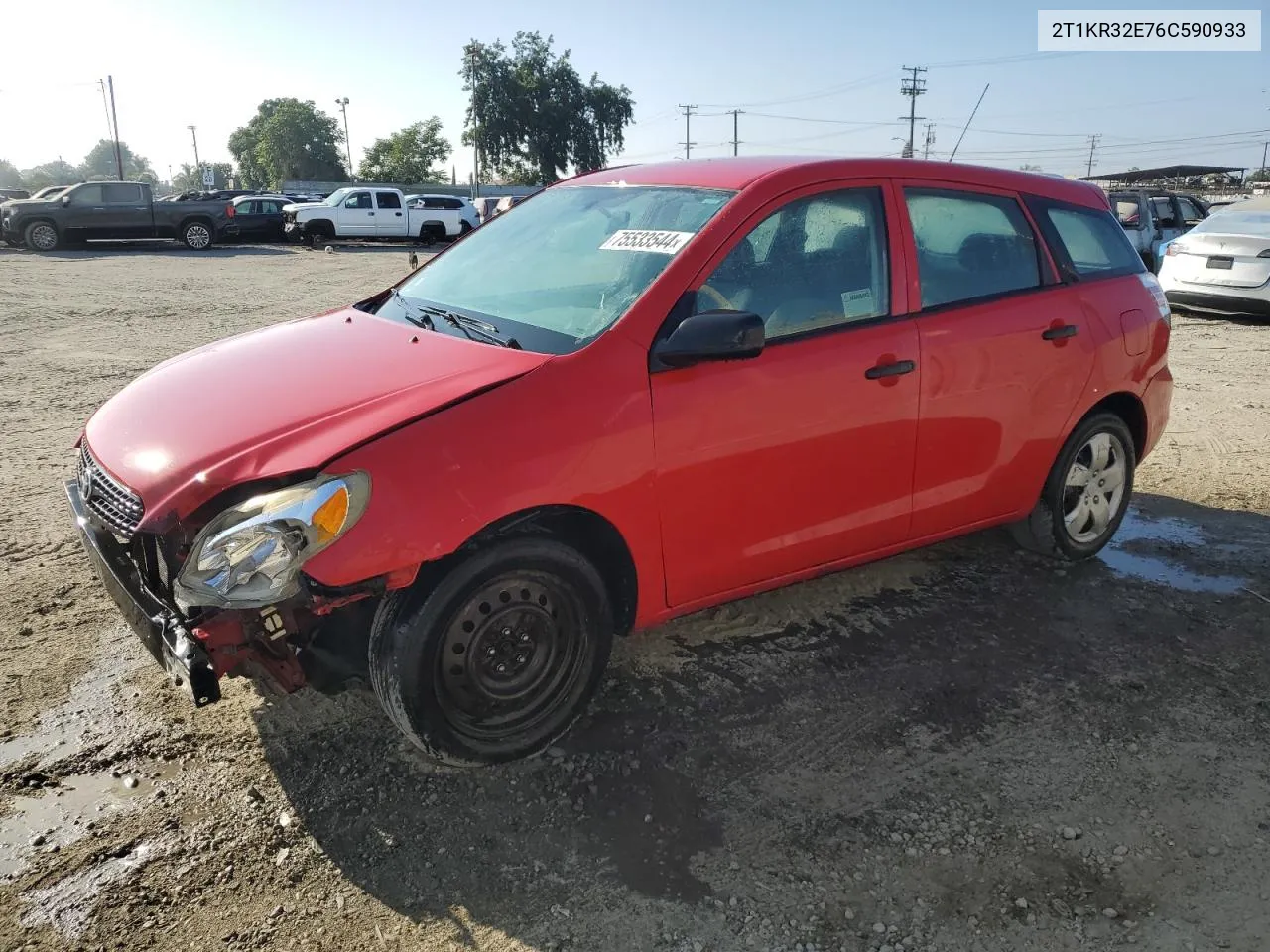 2006 Toyota Corolla Matrix Xr VIN: 2T1KR32E76C590933 Lot: 75533544