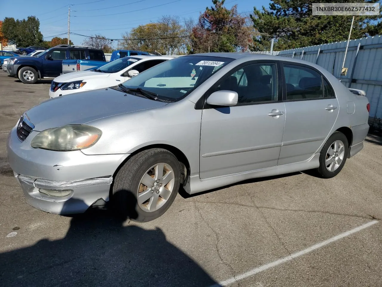 2006 Toyota Corolla Ce VIN: 1NXBR30E66Z577432 Lot: 76813894