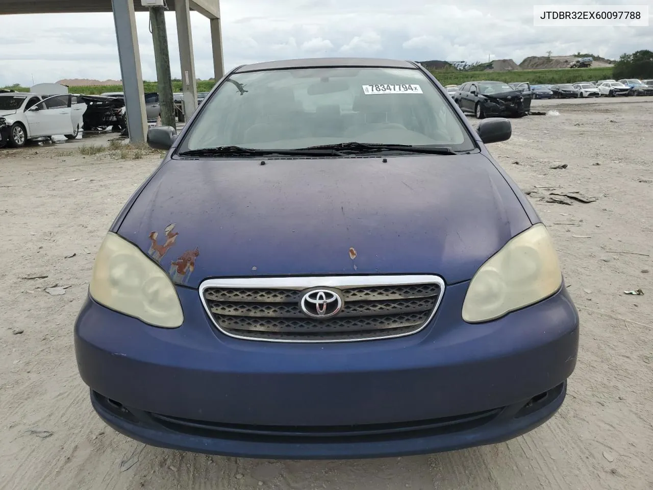 2006 Toyota Corolla Ce VIN: JTDBR32EX60097788 Lot: 78347794