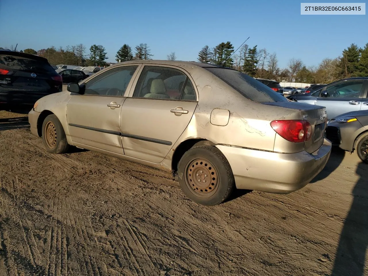 2006 Toyota Corolla Ce VIN: 2T1BR32E06C663415 Lot: 79686374