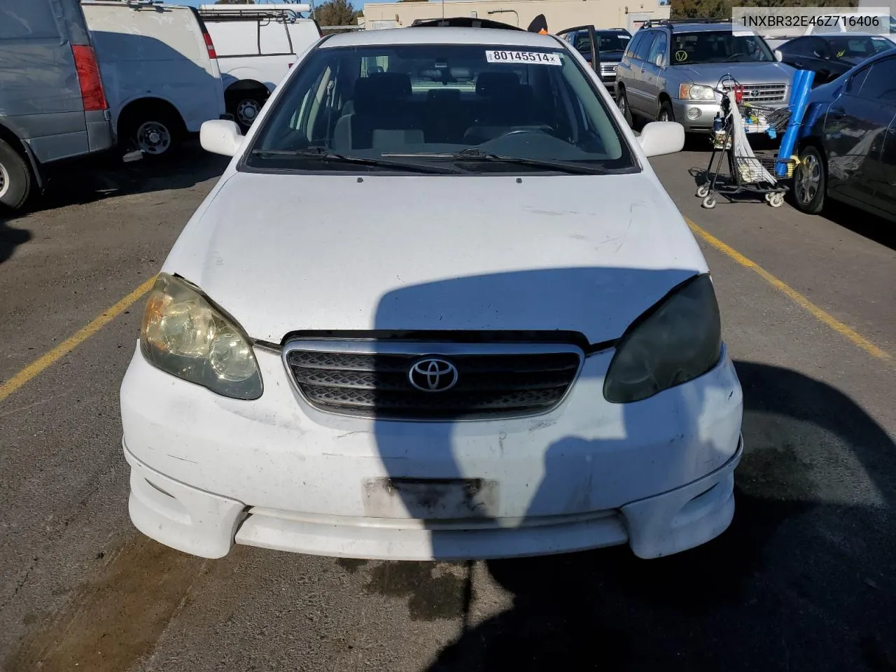 2006 Toyota Corolla Ce VIN: 1NXBR32E46Z716406 Lot: 80145514