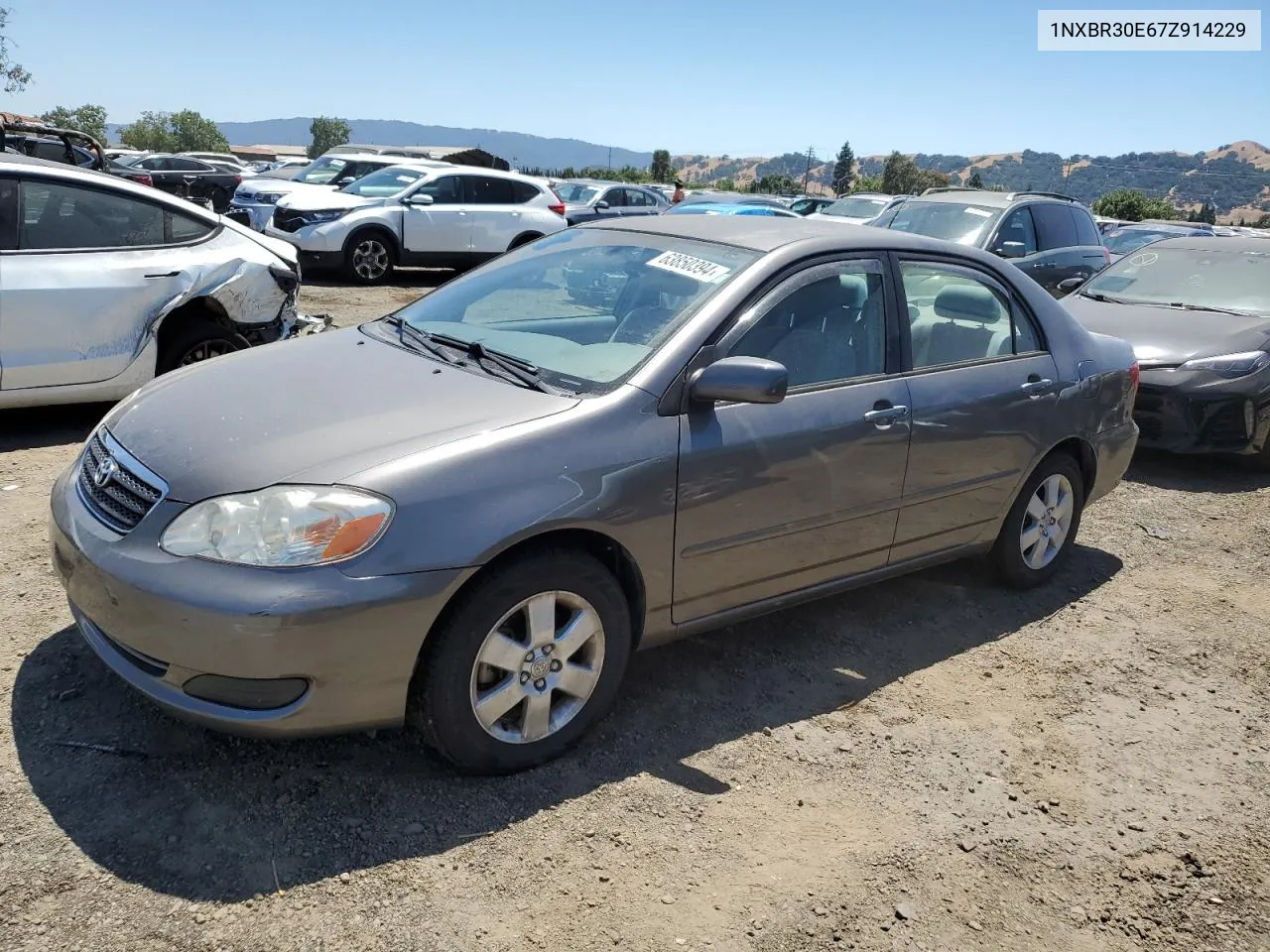 2007 Toyota Corolla Ce VIN: 1NXBR30E67Z914229 Lot: 63850394