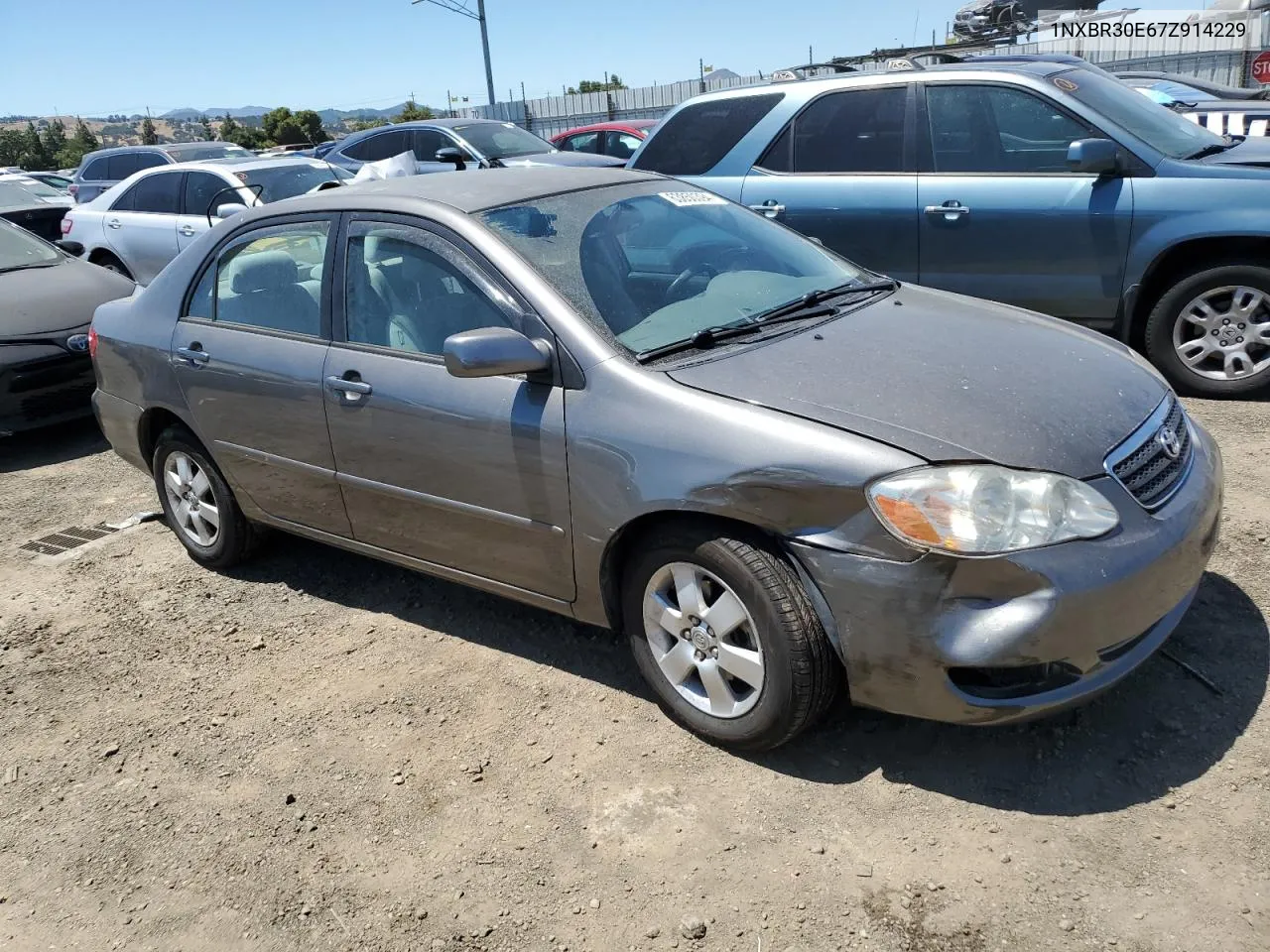 2007 Toyota Corolla Ce VIN: 1NXBR30E67Z914229 Lot: 63850394