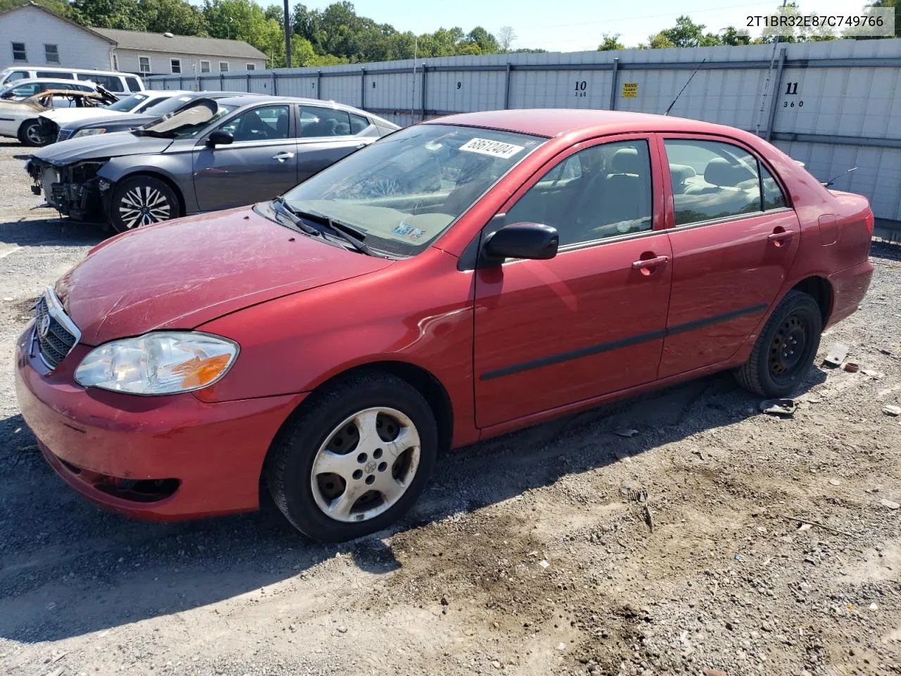 2007 Toyota Corolla Ce VIN: 2T1BR32E87C749766 Lot: 68612404