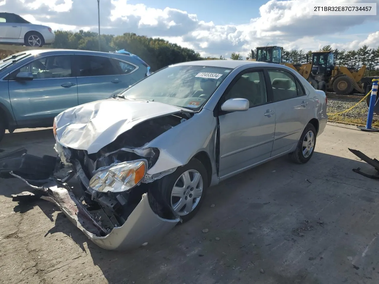 2007 Toyota Corolla Ce VIN: 2T1BR32E87C734457 Lot: 72453534