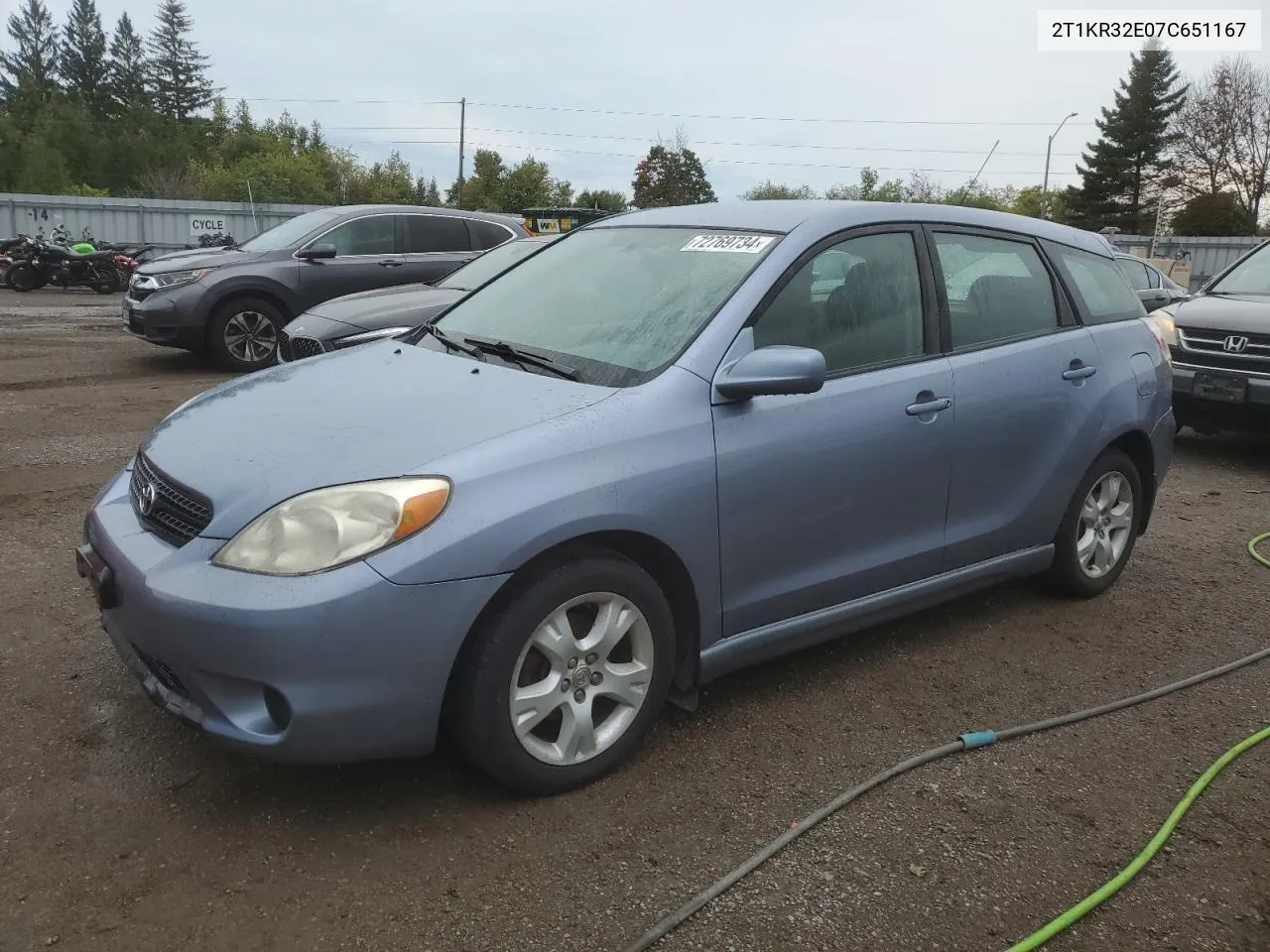 2007 Toyota Corolla Matrix Xr VIN: 2T1KR32E07C651167 Lot: 72769734