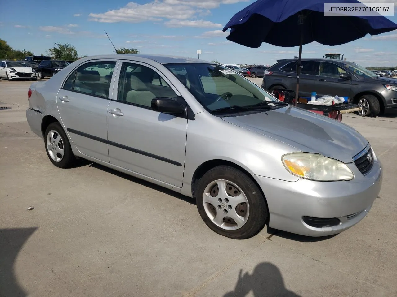 2007 Toyota Corolla Ce VIN: JTDBR32E770105167 Lot: 73318864