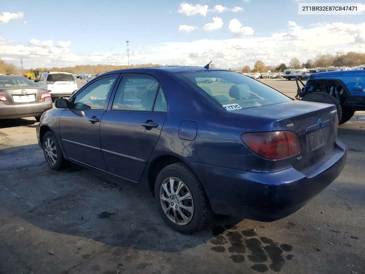 2007 Toyota Corolla Ce VIN: 2T1BR32E87C847471 Lot: 75477294