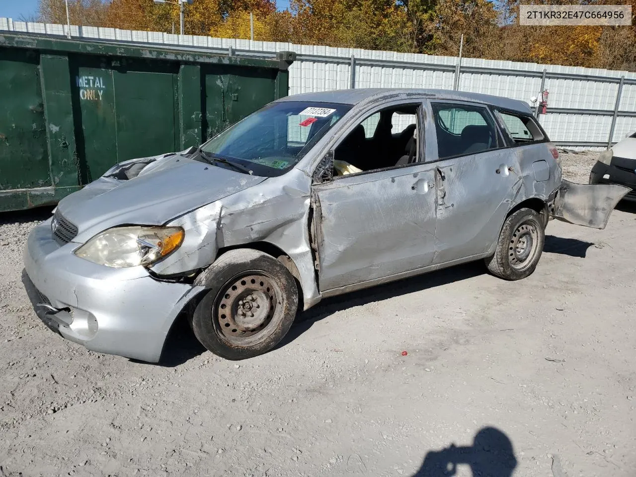 2007 Toyota Corolla Matrix Xr VIN: 2T1KR32E47C664956 Lot: 77137354