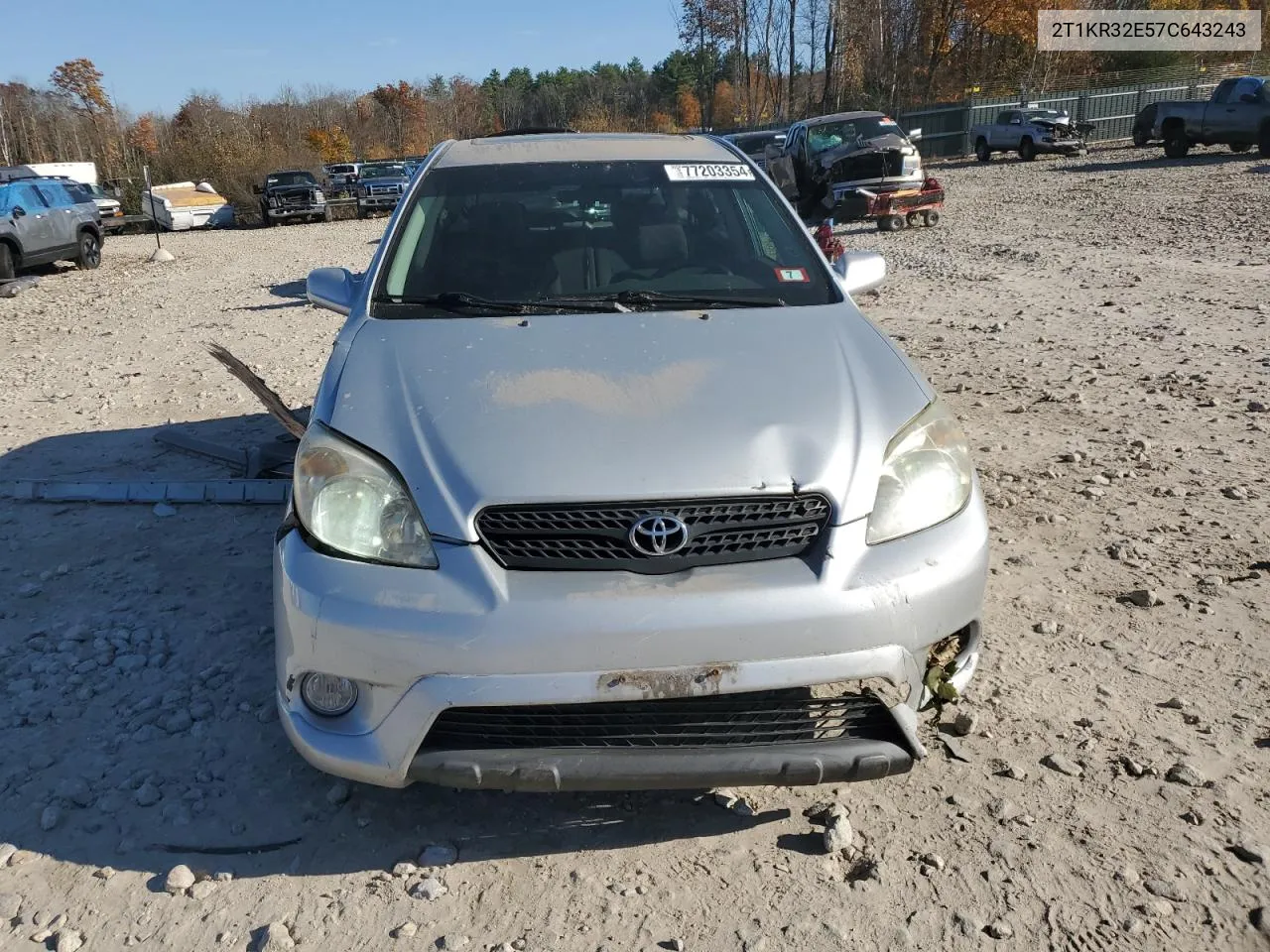 2007 Toyota Corolla Matrix Xr VIN: 2T1KR32E57C643243 Lot: 77203354