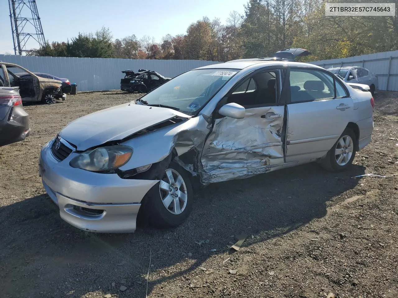 2007 Toyota Corolla Ce VIN: 2T1BR32E57C745643 Lot: 77752474