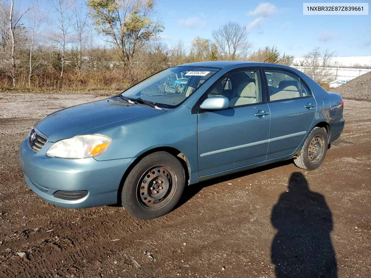 2007 Toyota Corolla Ce VIN: 1NXBR32E87Z839661 Lot: 80306284