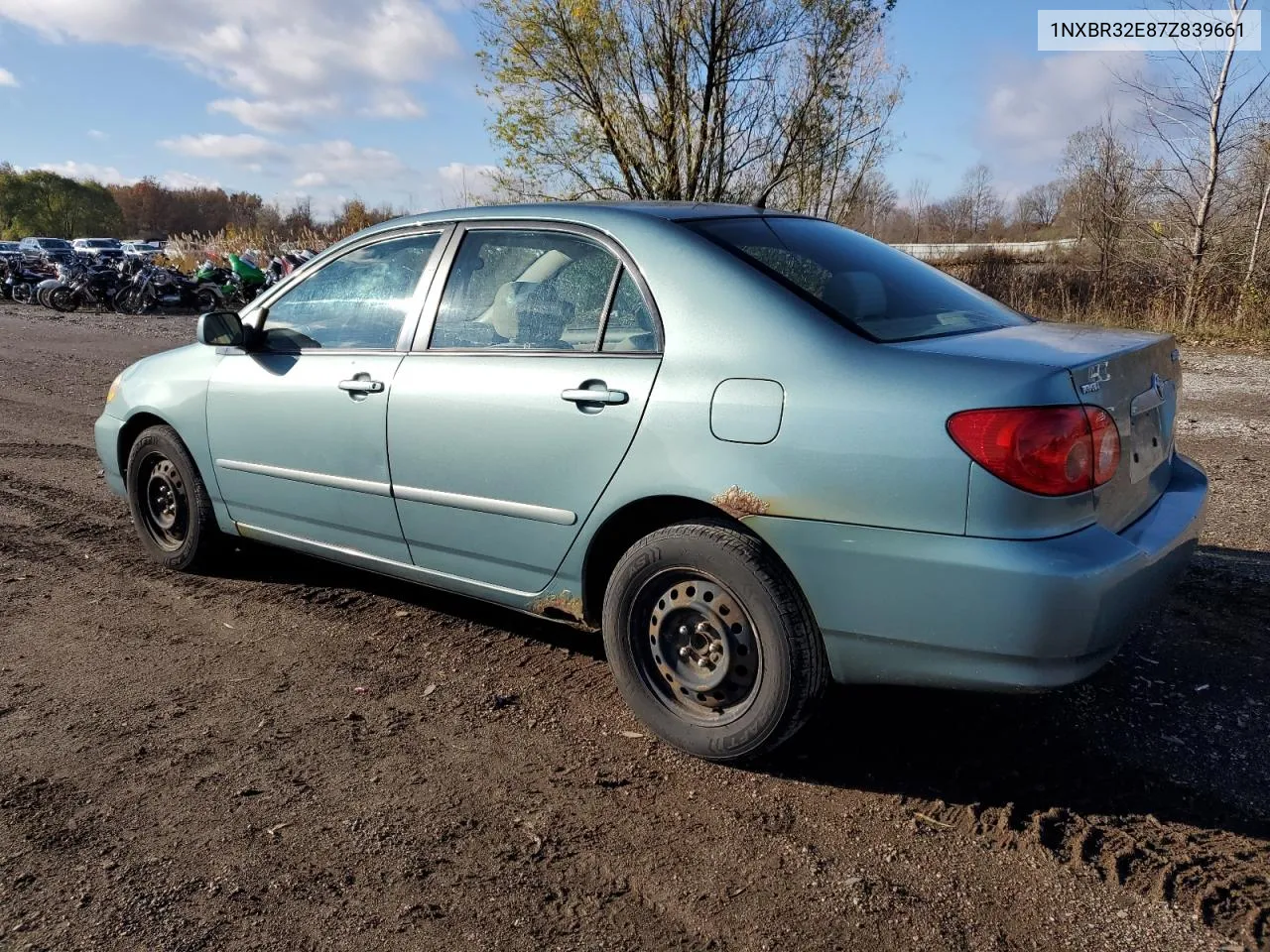 2007 Toyota Corolla Ce VIN: 1NXBR32E87Z839661 Lot: 80306284