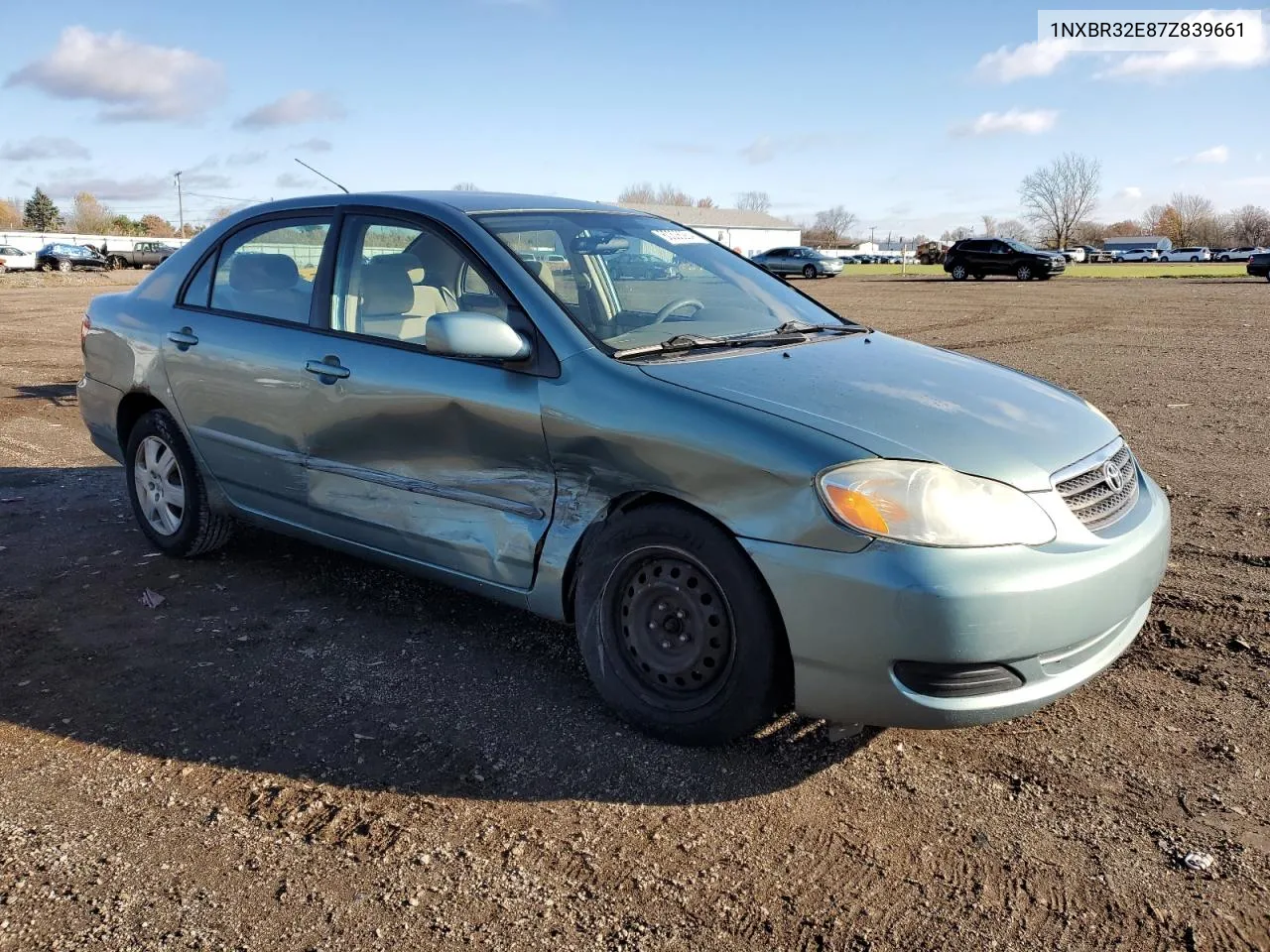 2007 Toyota Corolla Ce VIN: 1NXBR32E87Z839661 Lot: 80306284